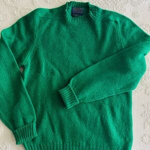 Pendleton Green Crewneck Sweater Knit Pullover